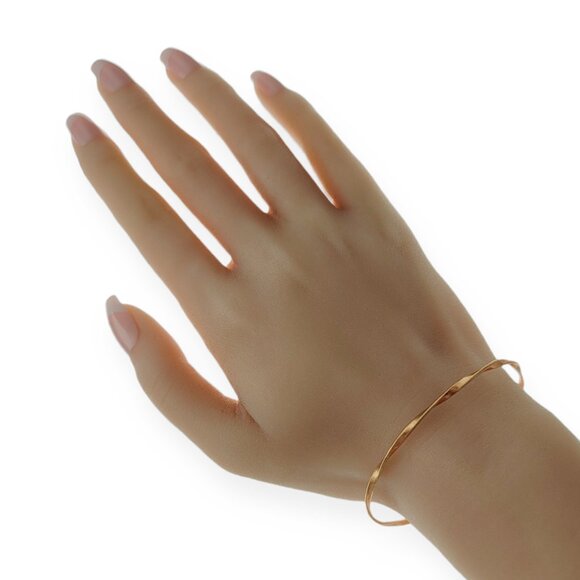 Marco Bicego Marrakech Collection 18K Rose Gold Stackable Bangle Bracelet Size7" - Picture 4 of 4